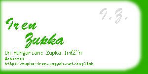 iren zupka business card